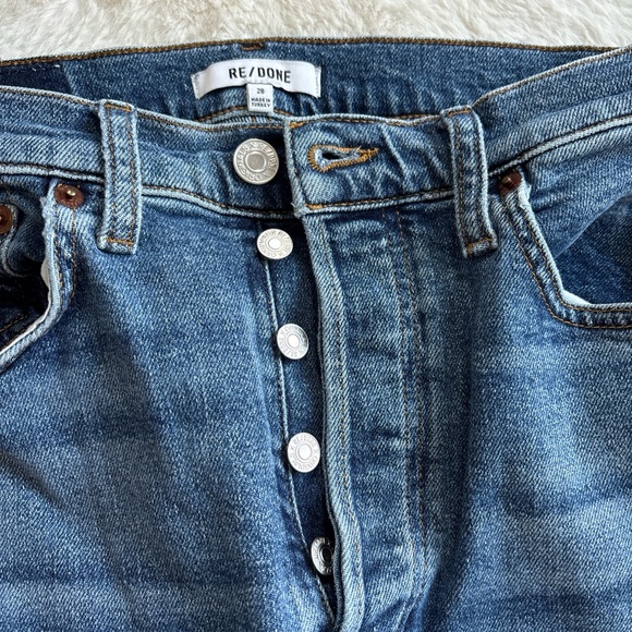 Re/Done Women's Straight Leg Jeans - Blue - Picture 2 of 4